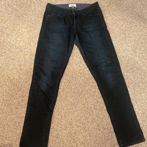 Dark denim Paige jeans. Size 29 waist and straight leg.